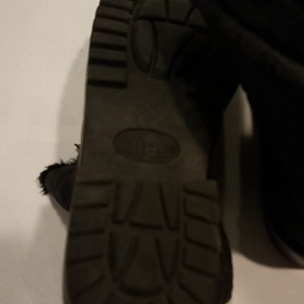 Totes black ankle quilted winter boots 9M *FLAWS - Picture 7 of 10